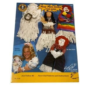 vintage craft book Mop Mini Dolls for Kids 2158 Suzanne McNeill Design Originals